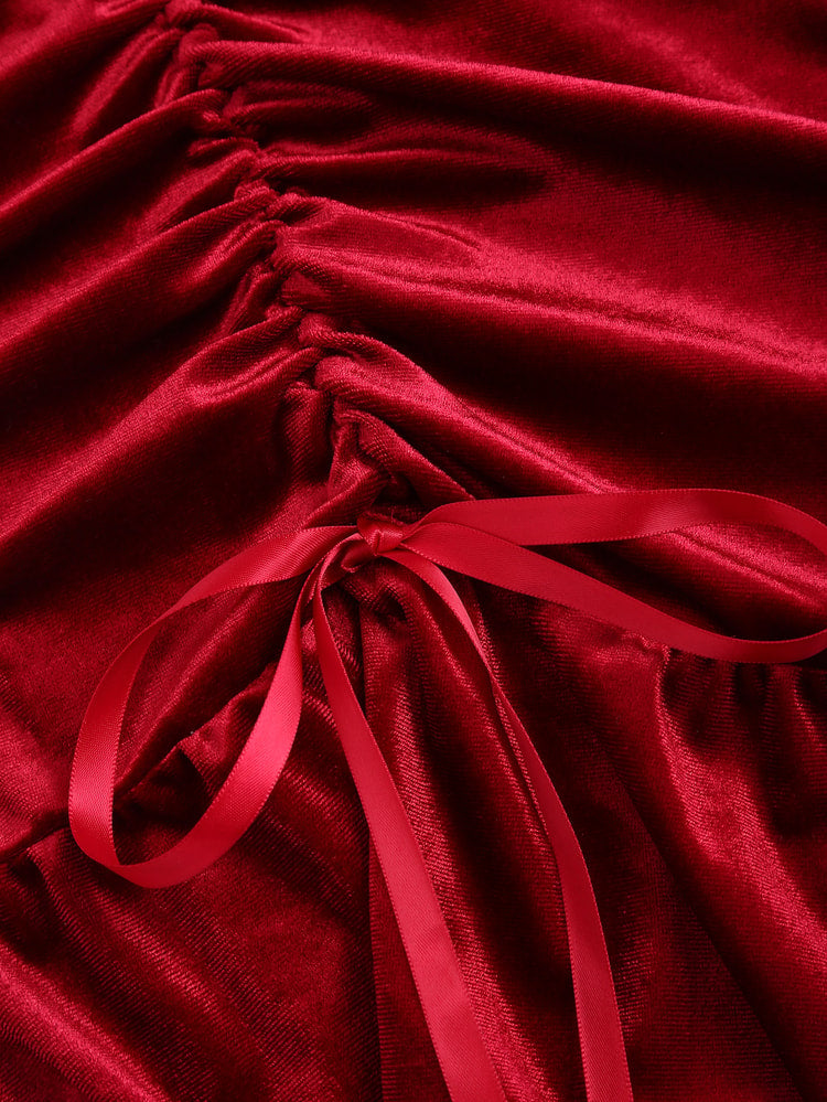 Burgundy Satin Slip Dress Sweetheart Neck Asymmetric Hem Cocktail Midi Evening Gown