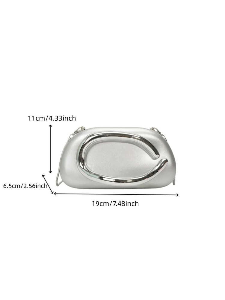 Elegant Satin Evening Clutch Bag with Chain Strap for Weddings and Parties