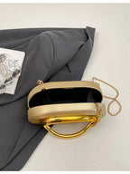 Elegant Satin Evening Clutch Bag with Chain Strap for Weddings and Parties
