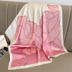 Floral Silk Square Scarf for Women Satin Hairband, Neckerchief & Hijab Accessory