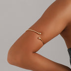 Luxury Gold Cuff Bracelet Adjustable Stainless Steel Droplet Bangle for Women