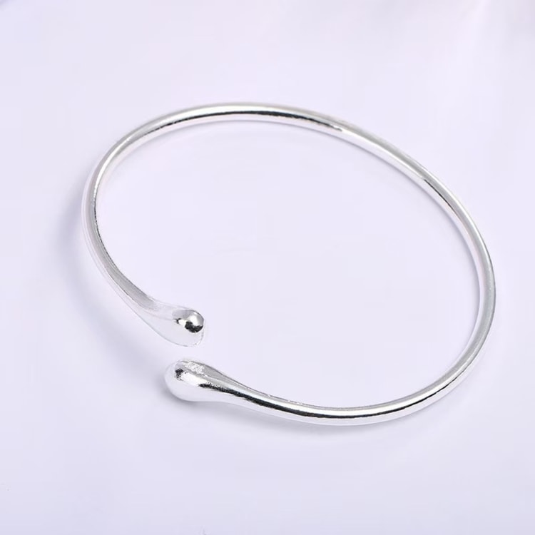 Luxury Gold Cuff Bracelet Adjustable Stainless Steel Droplet Bangle for Women