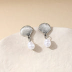 Coastal Elegance: Gold Starfish and Pearl Drop Earrings for Summer Beach Style
