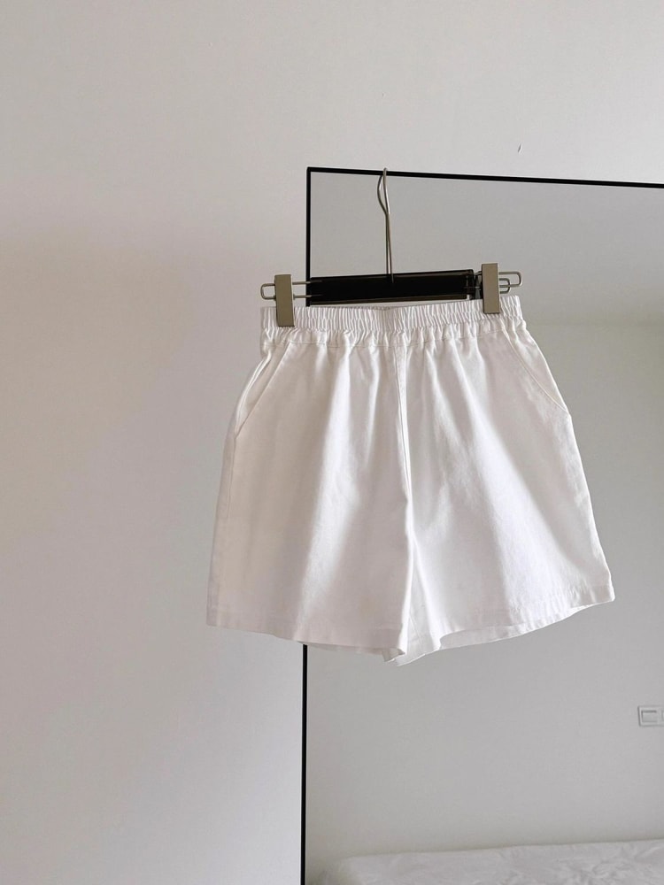 White Shorts For Women, Elegance Women Shorts, High Waisted A Line Slim Casual Hot Girl Straight Pants