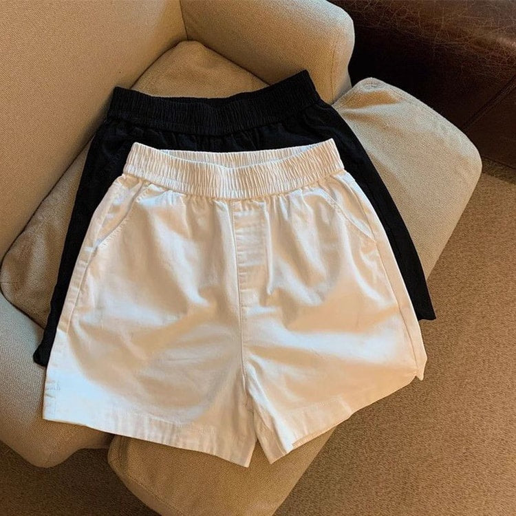 White Shorts For Women, Elegance Women Shorts, High Waisted A Line Slim Casual Hot Girl Straight Pants