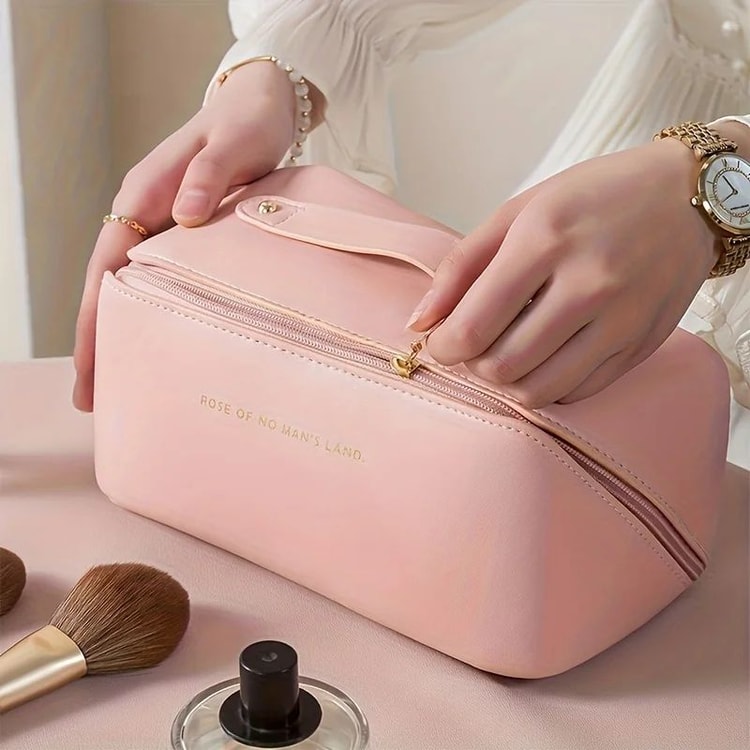 Luxury Women's Makeup Organizer and Travel Cosmetic Bag with Zipper