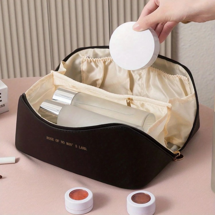 Luxury Women's Makeup Organizer and Travel Cosmetic Bag with Zipper