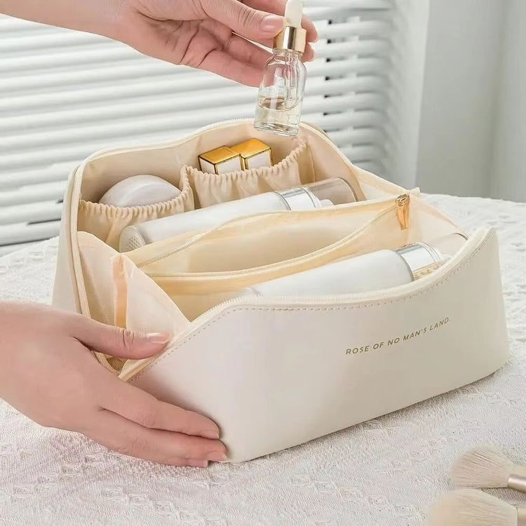 Luxury Women's Makeup Organizer and Travel Cosmetic Bag with Zipper