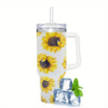 Insulated Stainless Steel Tumbler with Handle & Straw Travel Mug