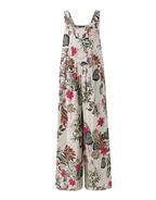 LeafEase Womens Cotton Linen Jumpsuit with Pockets